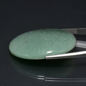 Aventurina verde natural de 66,33 ct, corte óvalo, opaco