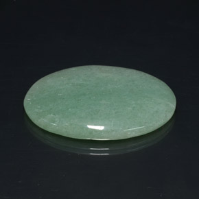 Venturina Verde natural de 64.52 ct, Corte Óvalo, Opaco