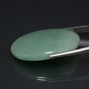 Aventurina verde natural de 80,23 ct, corte óvalo, opaco