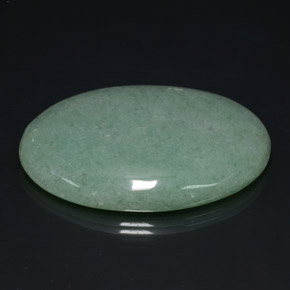 Aventurina verde natural de 106,85 ct, corte óvalo, opaco