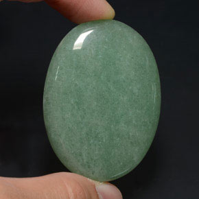 Aventurina verde natural de 90,47 ct, corte óvalo, opaco