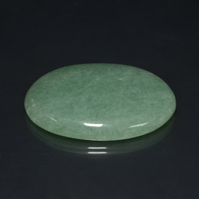Aventurina verde natural de 90,47 ct, corte óvalo, opaco