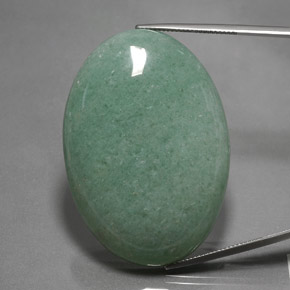 Aventurina verde natural de 112,70 ct, corte óvalo, opaco