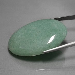 Aventurina verde natural de 112,70 ct, corte óvalo, opaco
