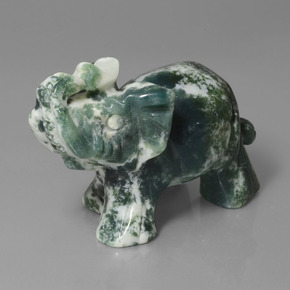 Aventurina verde natural de 300,49 ct, forma elegante, opaco