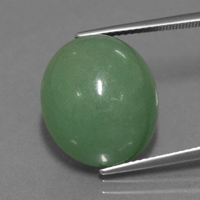 Venturina Verde natural de 18.83 ct, Corte Óvalo, Translúcido