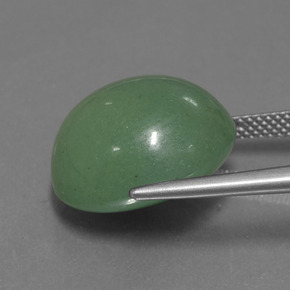 Venturina Verde natural de 18.83 ct, Corte Óvalo, Translúcido