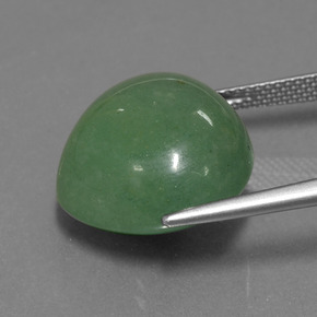 Aventurina verde natural de 21,35 ct, en forma de pera, translúcido
