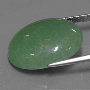 Aventurina verde natural de 22,77 ct, corte óvalo, translúcido