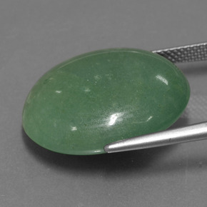 Aventurina verde natural de 25,47 ct, corte óvalo, translúcido