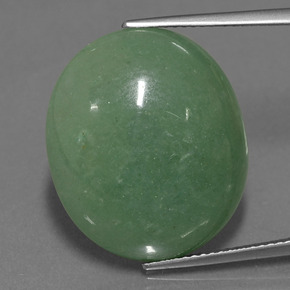 Aventurina verde natural de 24,45 ct, corte óvalo, translúcido