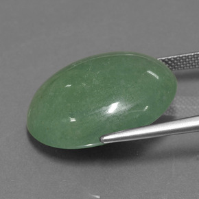 Aventurina verde natural de 24,45 ct, corte óvalo, translúcido