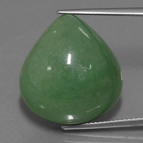 Aventurina verde natural de 31,37 ct, en forma de pera, translúcido