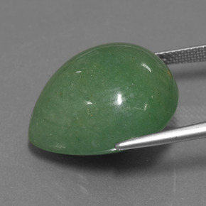 Aventurina verde natural de 31,37 ct, en forma de pera, translúcido