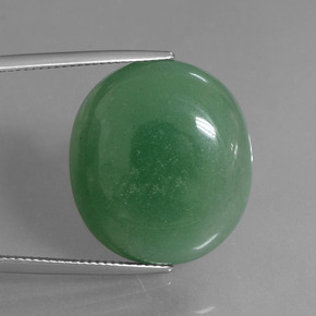Venturina Verde natural de 27.84 ct, Corte Óvalo, Translúcido