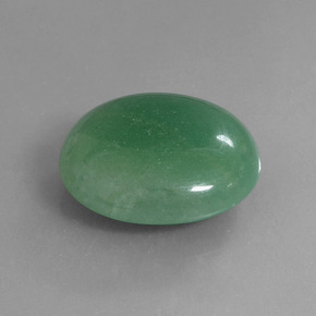 Venturina Verde natural de 27.84 ct, Corte Óvalo, Translúcido
