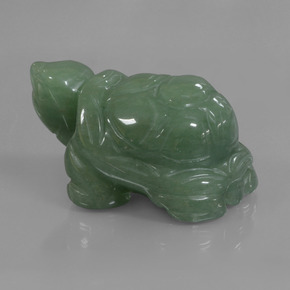 Venturina Verde natural de 306.71 ct, Forma elegante, Opaco