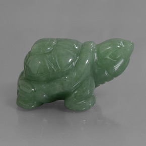 Aventurina verde natural de 292,50 ct, forma elegante, opaco