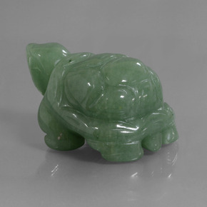 Aventurina verde natural de 292,50 ct, forma elegante, opaco