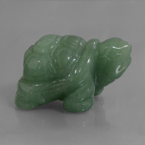 Aventurina verde natural de 325,36 ct, forma elegante, opaco