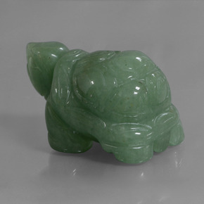 Aventurina verde natural de 325,36 ct, forma elegante, opaco