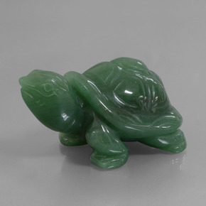 Aventurina verde natural de 457,52 ct, forma elegante, opaco