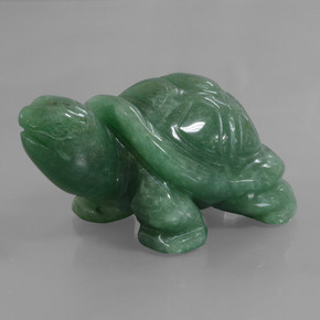 Aventurina verde natural de 484,53 ct, forma elegante, opaco
