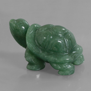 Aventurina verde natural de 484,53 ct, forma elegante, opaco