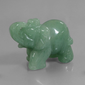 Aventurina verde natural de 268,27 ct, forma elegante, opaco