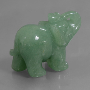 Aventurina verde natural de 267,73 ct, forma elegante, opaco