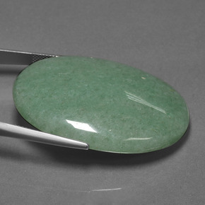 Venturina Verde natural de 88.68 ct, Corte Óvalo, Opaco