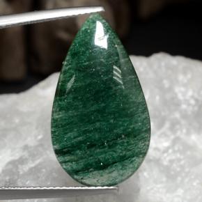 Venturina Verde natural de 9.13 ct, En forma de pera, Translúcido
