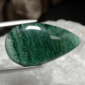 Venturina Verde natural de 9.13 ct, En forma de pera, Translúcido