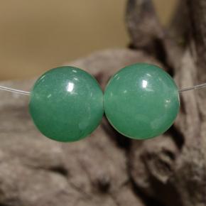 Gemas de aventurina verde natural de 7,19 ct, esfera / bola, translúcido