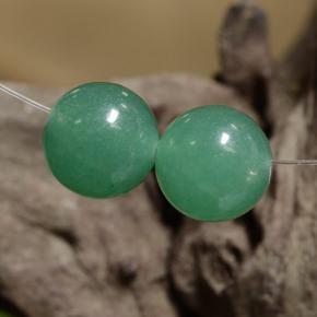 Gemas de aventurina verde natural de 7,19 ct, esfera / bola, translúcido