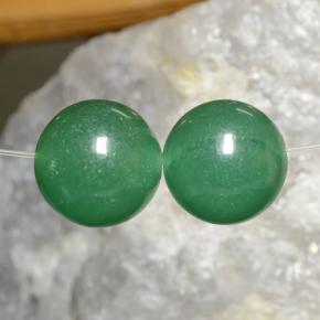 Gemas de aventurina verde natural de  ct, esfera / bola, translúcido