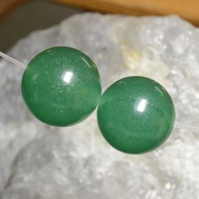 Gemas de aventurina verde natural de  ct, esfera / bola, translúcido