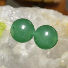 Gemas de Venturina Verde natural de 22.65 ct, Esfera / Bola, Translúcido