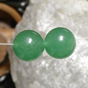 Gemas de aventurina verde natural de 23,25 ct, esfera / bola, opaco
