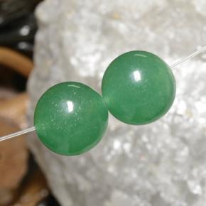 Gemas de aventurina verde natural de 23,25 ct, esfera / bola, opaco