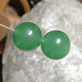 Gemas de aventurina verde natural de 23,25 ct, esfera / bola, opaco