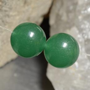 Gemas de Venturina Verde natural de 23.11 ct, Esfera / Bola, Translúcido