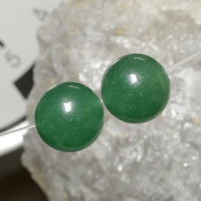 Gemas de aventurina verde natural de 22,98 ct, esfera / bola, translúcido