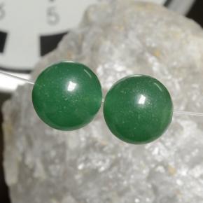 Gemas de aventurina verde natural de 22,98 ct, esfera / bola, translúcido