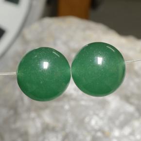 Gemas de aventurina verde natural de 23,06 ct, esfera / bola, translúcido