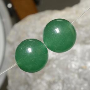 Gemas de aventurina verde natural de 23,06 ct, esfera / bola, translúcido