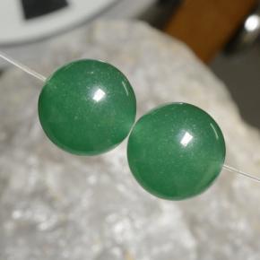 Gemas de aventurina verde natural de 23,06 ct, esfera / bola, translúcido