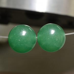 Gemas de aventurina verde natural de 23,01 ct, esfera / bola, translúcido