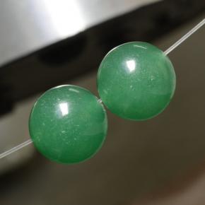 Gemas de aventurina verde natural de 23,01 ct, esfera / bola, translúcido