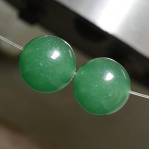 Gemas de aventurina verde natural de 23,01 ct, esfera / bola, translúcido